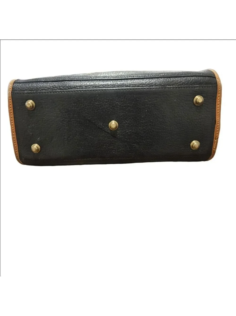 Women's Dooney & Bourke Vintage Pebbled Leather Buckle Satchel Black Brown